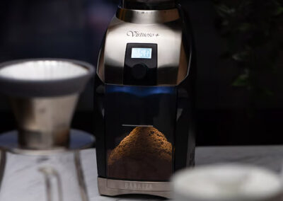 The Virtuoso Coffee Grinder Lights up