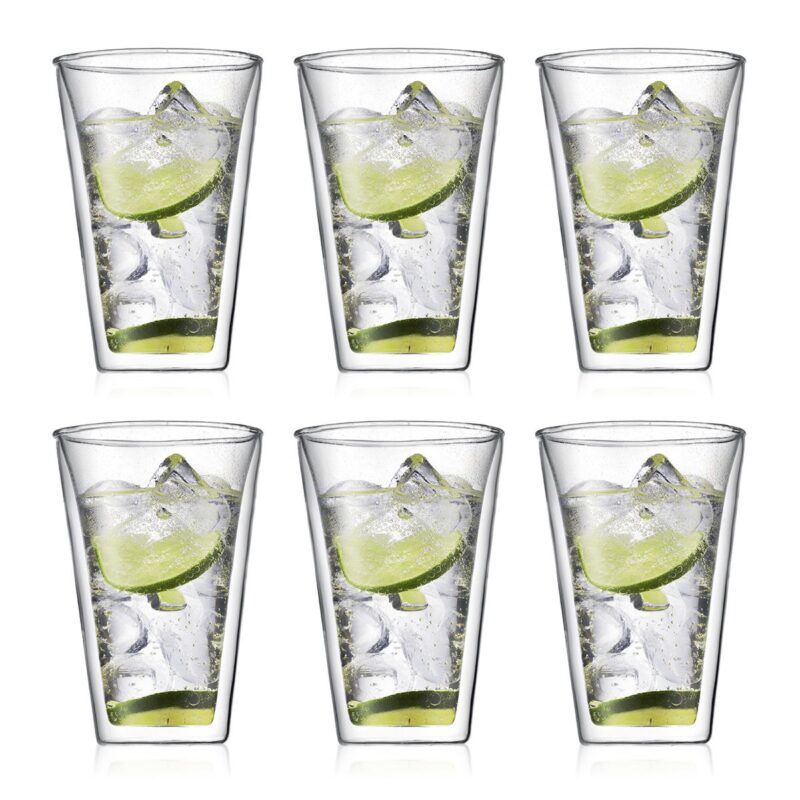 Set of six glasses