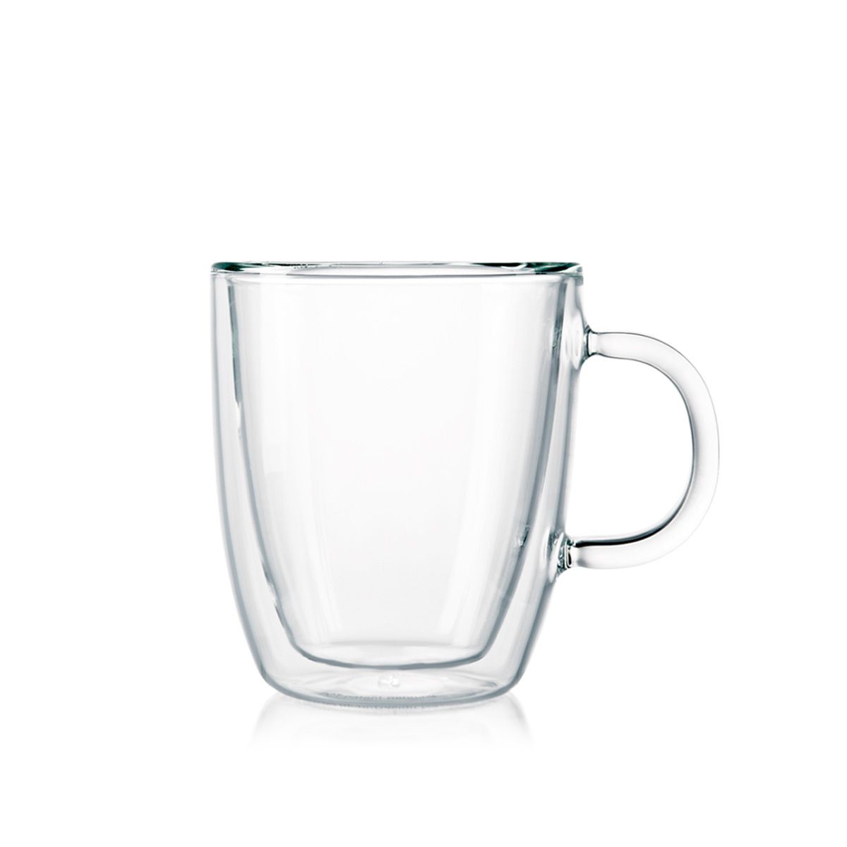Bodum Bistro 2 Pcs Café Latte Cup, Double Wall, 0.45 L, 15 oz Transparent