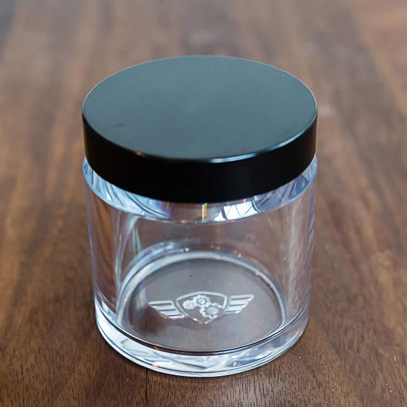 Clear Polymer Coffee Grounds Jar
