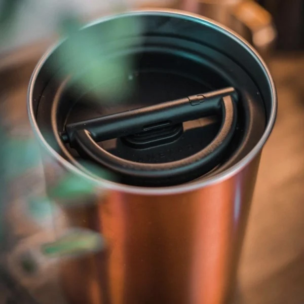 Brushed Copper Airscape Container for Coffee Bean Freshness