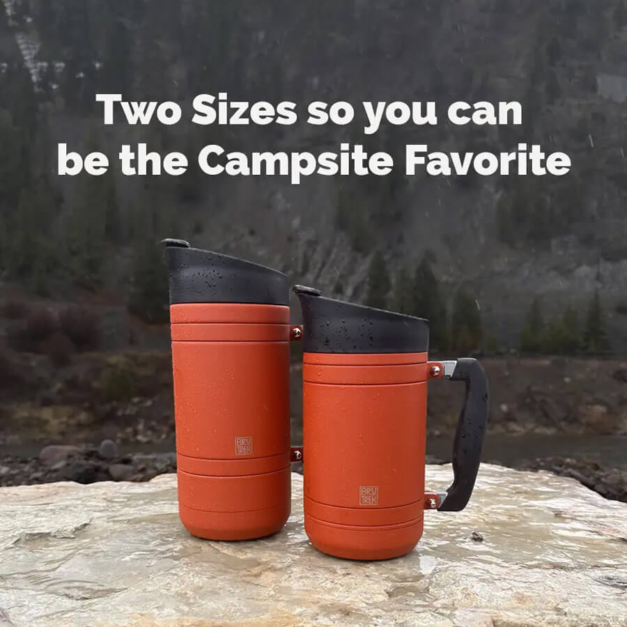 BaseCamp Camping French Press Coffee Maker comes in two sizes