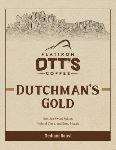 Dutchmans Gold Coffee Label front
