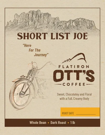 Short List Joe Coffee Label front