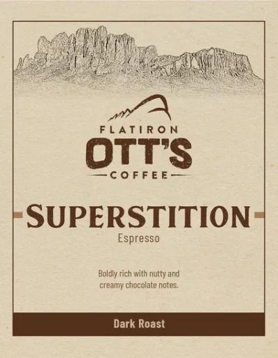 Superstition Espresso Label Front