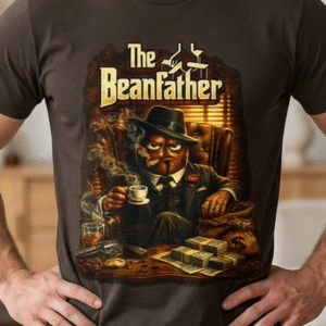 Coffee Tee - "The Beanfather" Graphic Parody Unisex T-Shirt